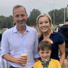 Charlie and Ellie Aitken put on a united front on Friday at their son’s sporting event.