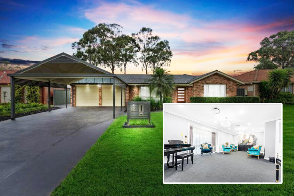 This five-bedroom home with four living areas and children’s play equipment at the rear sold for $1.18 million in June.
