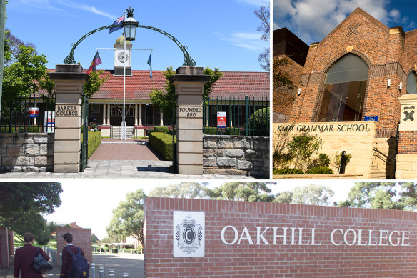 Barker College, Knox Grammar and Oakhill College were among the overfunded schools.