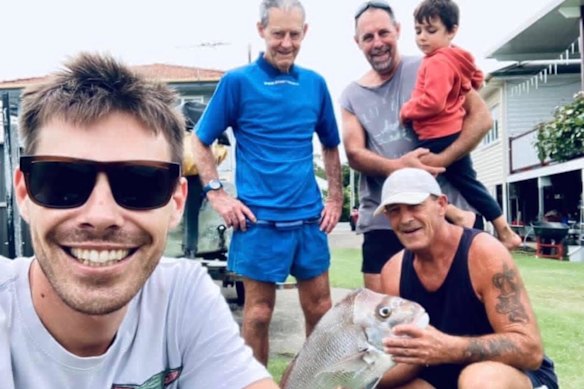 The home has long been held by the Castner family, with the late Bert (pictured at back), Darcy holding grandson River (back right), Shane (right) and the buyer’s brother, Reece in the foreground.