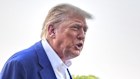 US President Donald Trump rebuked Israel and Iran before stomping off to the presidential helicopter.