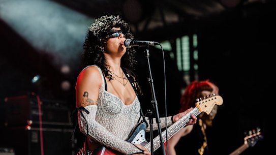 Public Figures perform at Golden Plains 18.