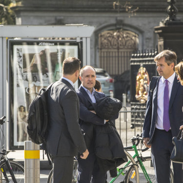 Berroeta arriving at the Federal Court of Australia, Melbourne.