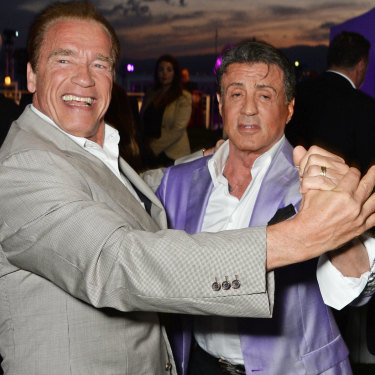 Arnold Schwarzenegger and Sylvester Stallone, 2014.