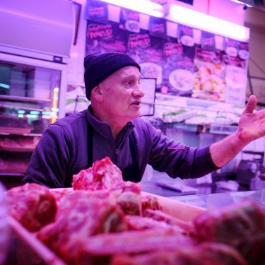 Joe Diblasi, a butcher from Ross’s Meat Supply inside Big Sams market in St Albans.