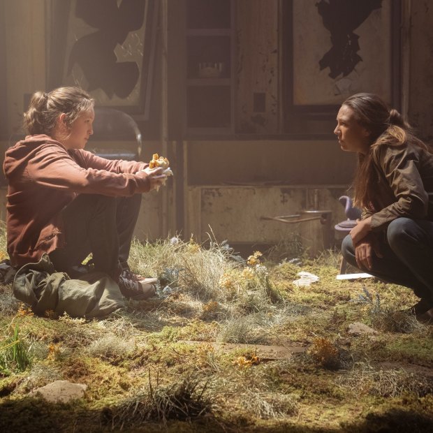 Bella Ramsey (left) and Anna Torv in The Last of Us.