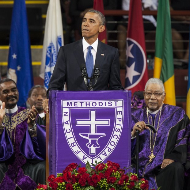 In South Carolina in 2015, President Barack Obama sang Amazing Grace at the eulogy for Clementa Pinckney, who was murdered by a white supremacist.