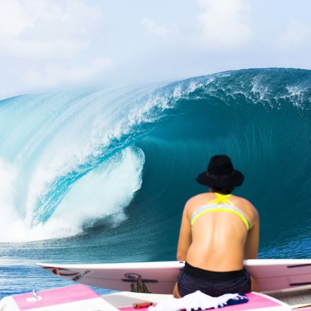 Two-time world champion Tyler Wright is among the surfers eyeing off the return of women's competitive surfing at Teahupo’o in Tahiti. 