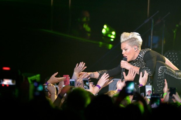 Pink during her record 18-show run at Rod Laver Arena in 2013. 