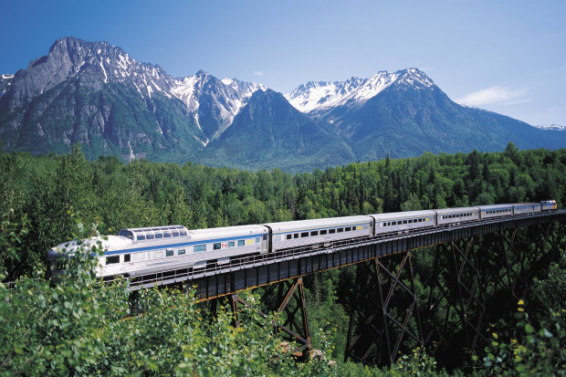 Jasper to Prince Rupert train, Canada.