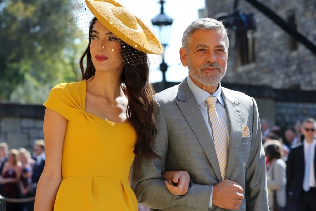 Amal and George Clooney were among the celebrity guests. 