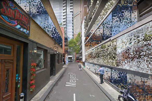 An artist’s impression of the planned Shimmer Laneway installation from the pitch by Electric Confetti and VEE Agency to the City of Melbourne.