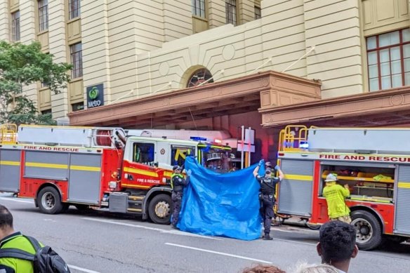 The scene of the crash on Friday evening.