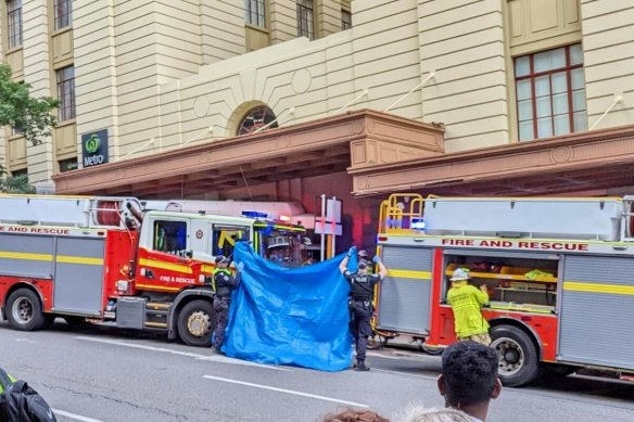 The scene of the crash on Friday evening.