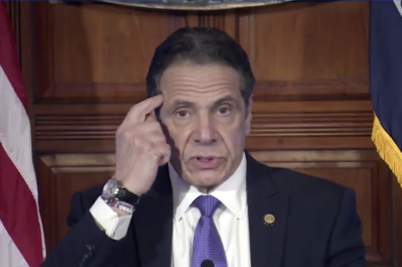 New York Governor Andrew Cuomo addresses the allegations during a news conference on Thursday AEDT. 