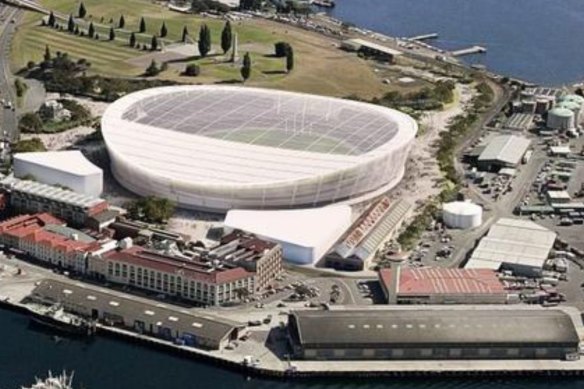 The federal government is considering the state’s bid for $240 million to build a new stadium in Hobart. 