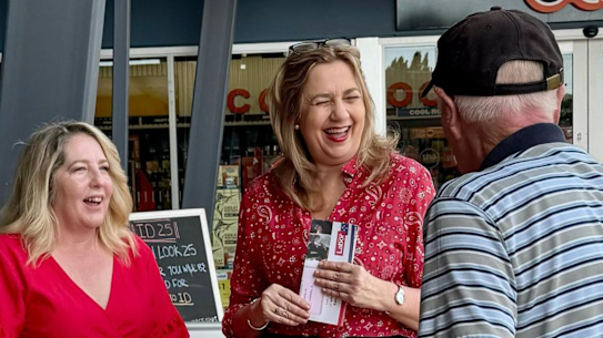 Queensland Labor’s candidate for the Inala byelection, Margie Nightingale, campaigns with former premier and local MP Annastacia Palaszczuk – whose resignation triggered the byelection.