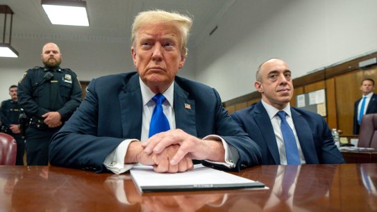 Donald Trump in a New York court in May.