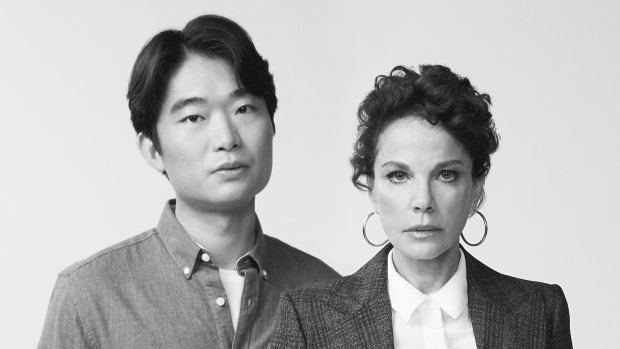 Charles Wu and Sigrid Thornton star in Sydney Theatre Company’s The Lifespan of a Fact.