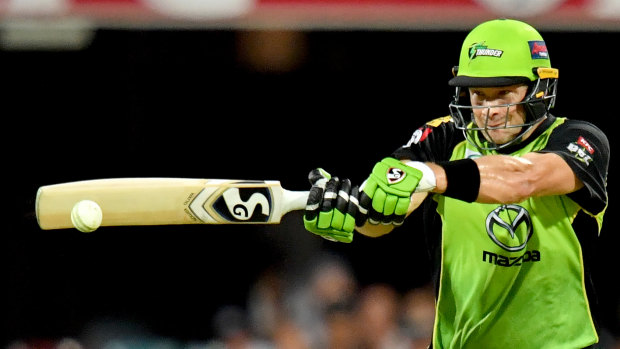 Powerful force: Shane Watson hits out for the Thunder.