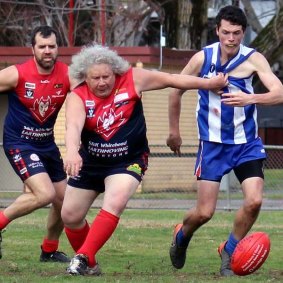 Peter Shaw, 61, is playing in the senior side for Corryong this season.