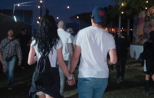 Former Canadian prime minister Justin Trudeau with pop star Katy Perry in a picture she posted from Coachella.