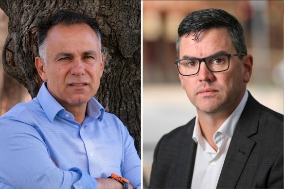 John Pesutto and Brad Battin competed for the Liberal leadership. 