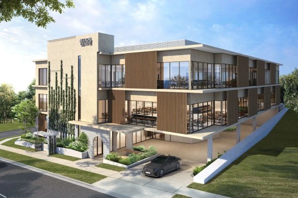 An artist’s impression of the medical centre planned for Hunter Street in Greenslopes, opposite the private hospital.