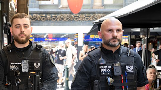 Security guards in the City of Melbourne