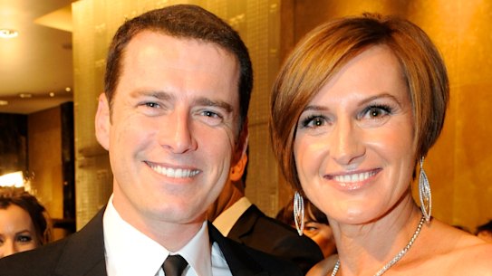 Karl Stefanovic and his ex-wife Cassandra Thorburn at the Logies in 2011.