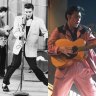 Elvis Presley, left.
