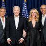 George Clooney, Joe Biden, Julia Roberts and Barack Obama at the June fundraiser.