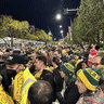 Transport chaos at Sydney Olympic Park rail station after the Women’s World Cup semi-final.