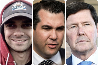 Factional players: Former electorate officer Paul Sukkar (left), his older brother, federal minister Michael Sukkar, and their factional ally and Liberal elder Kevin Andrews.