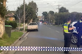 Newlands Road was cordoned off by police following the shooting.