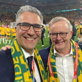 Falvo with Prime Minister Anthony Albanese in June last year.
