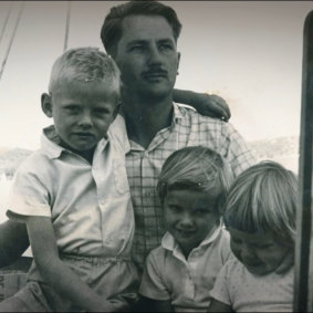 Bruce Fairlie, with son Charles and daughters Anthea and Kim.