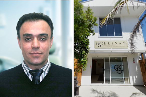 Shahram Sadeghi was practising from Elinay Cosmetic Clinics, in Brisbane, when he performed a facelift surgery that left the patient needing emergency hospital treatment.