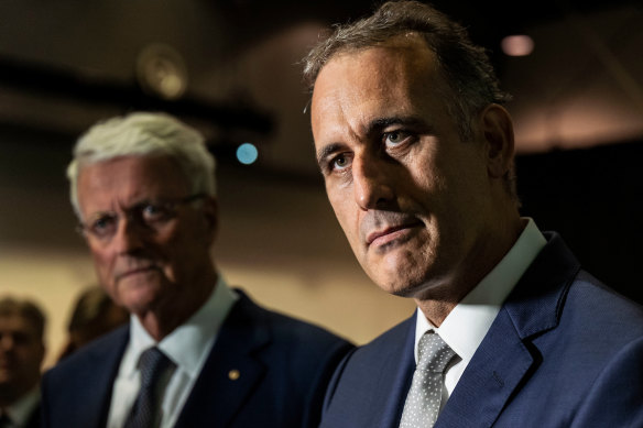 Wesfarmers chairman Michael Chaney (left) and CEO Rob Scott. 