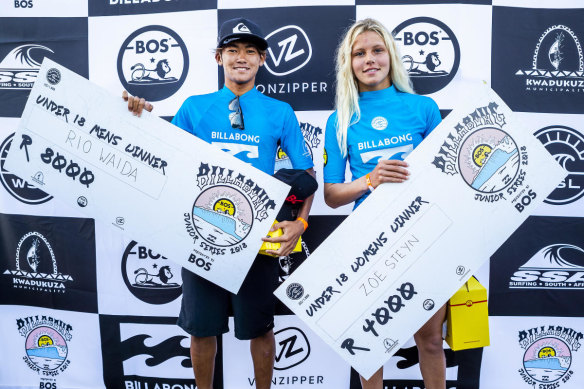 Soon after the male victor of the 2018 Ballito Pro Junior received twice the female’s winnings, prize figures were equalised.