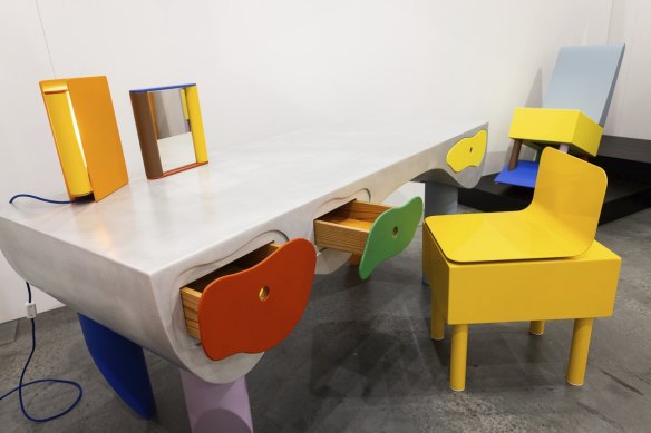 A desk made by the Fearons inspired by Monsters, Inc. 