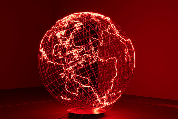 Hot Spot III (2009) by Mona Hatoum.