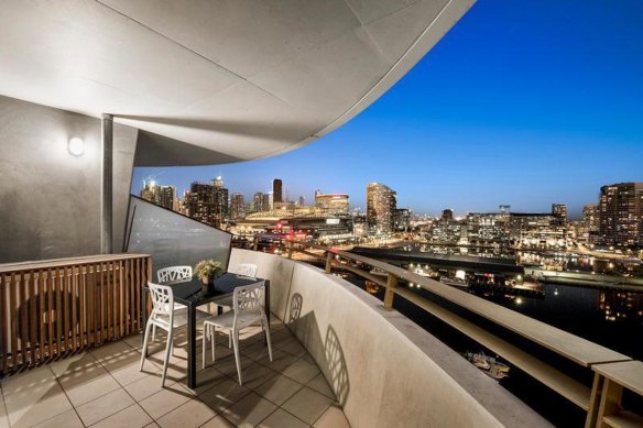Former Transclean employee Ms Tsakopoulos received $89,000 for a deposit on this Docklands apartment.