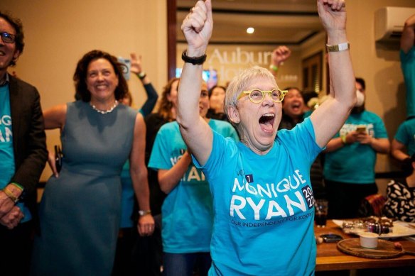 Ryan’s campaign manager, retired political scientist Ann Capling, on election night.