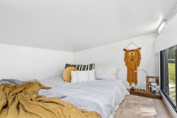 Bedroom with queen bed.