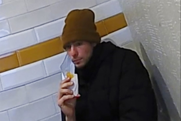 An image released by Pennsylvania State Police shows Luigi Mangione at a McDonald’s in Altoona.
