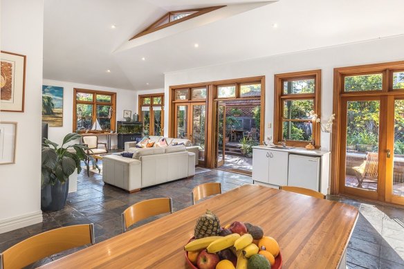The Skinners’ long-time home in Cremorne has a price guide of $5 million.
