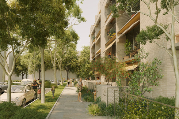 Mid-rise apartment design by Andrew Burges Architects.