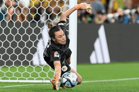 Matildas goalkeeper Mackenzie Arnold was player of the match in the World Cup quarter-final against France.