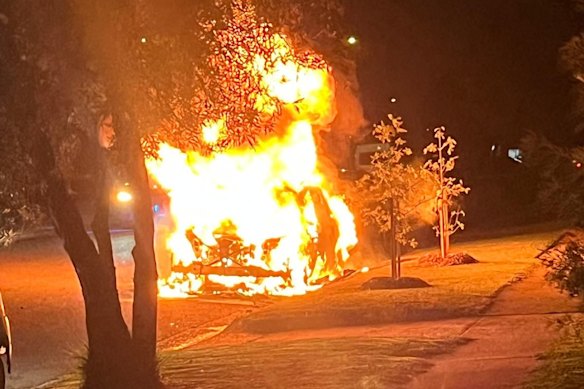 Hamed’s car was set alight in April.